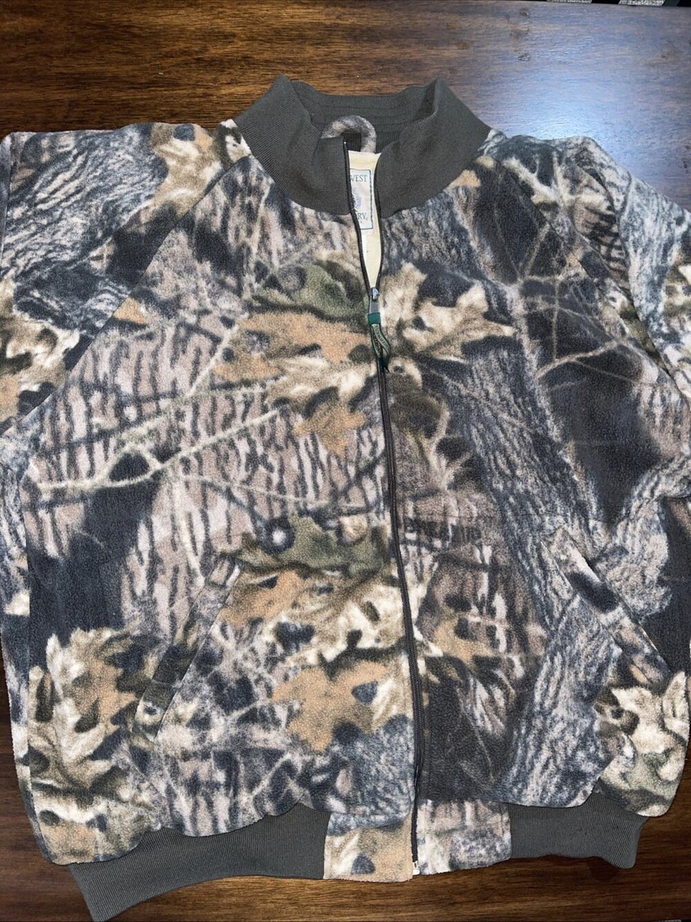 VTG Northwest Territory Insulated Fleece Hunting Jacket Woodland Camouflage XXL